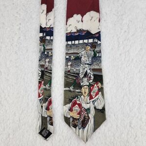 Tobasco‎ Mens Silk Necktie Baseball Field Hot Pepper Sauce McIlhenny Company Tie